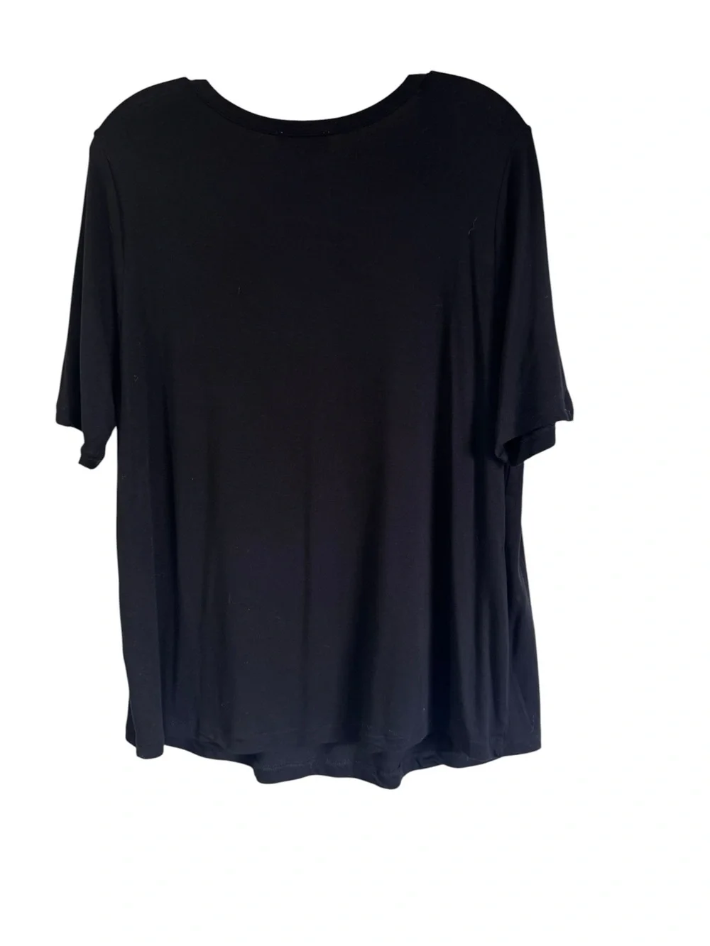 Universal Standard for J. Crew soft black tee shirt short sleeve v-neck Large